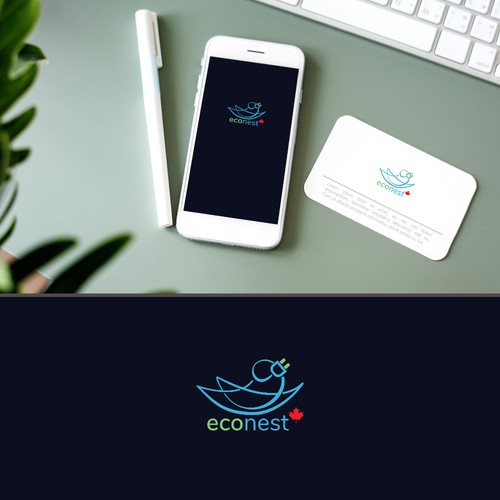 Modern logo for ecoNEST