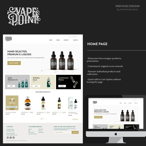 Vape Point Shop & Bar WEB design