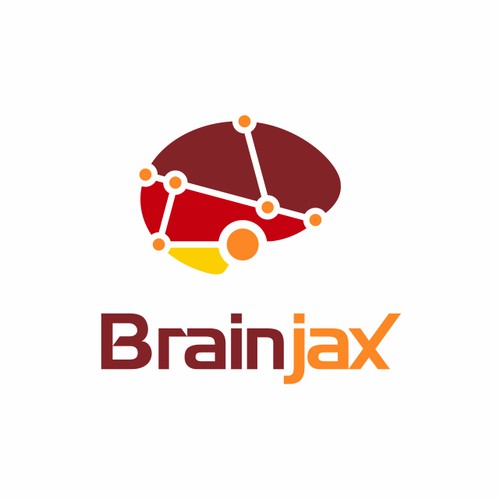 Custom brain logo for an internet company.