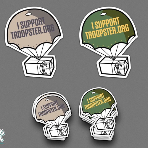 Sticker design for Troopster.org