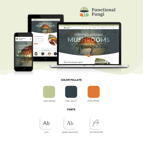 US Functional Mushroom Supplier Website Design
