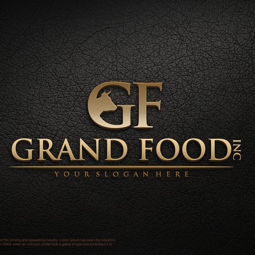 Create an elegant, simple logo for Grand Food Inc.