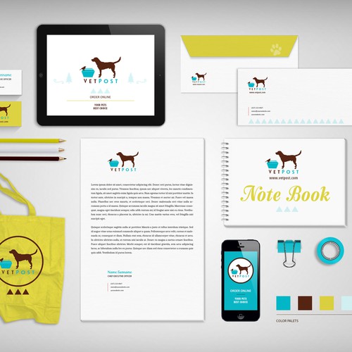 Create a fun logo for a national veterinary/pet e-commerce site for VetPost