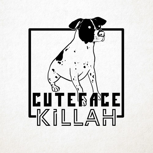 Hand-drawn Custom Dog Logo Design 