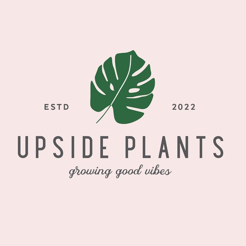 Updated retro-glam logo for retail plant store