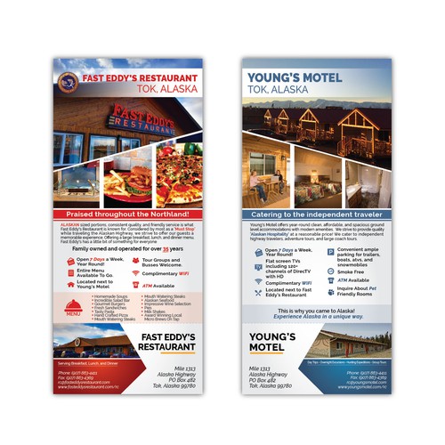 Rack Card restaurant motel