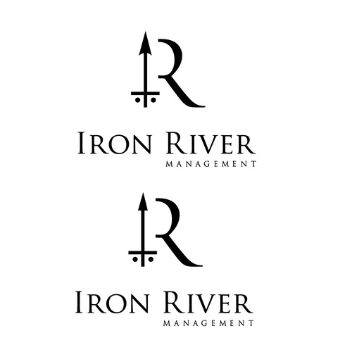 Create a logo and business card for Iron River Management