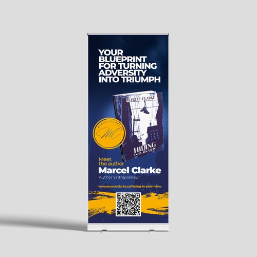 33" x 81" Retractable Banner for Author