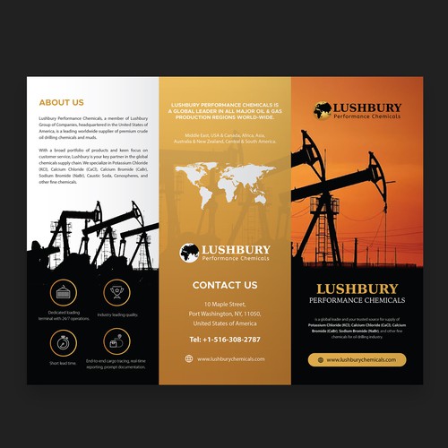 Oil Drilling Trifold Brochure