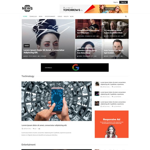 Modern viral news portal