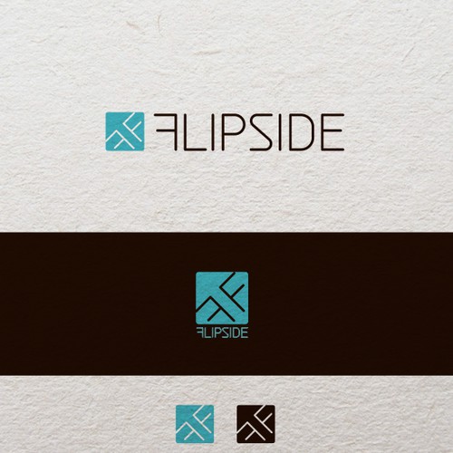 Elegant, modern logo for Flipside Corporation