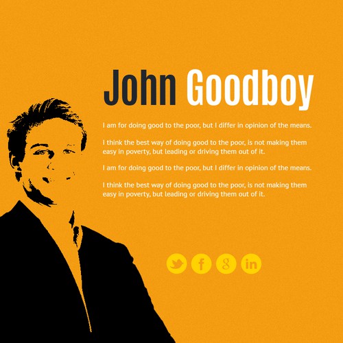 John Goodboy landing page