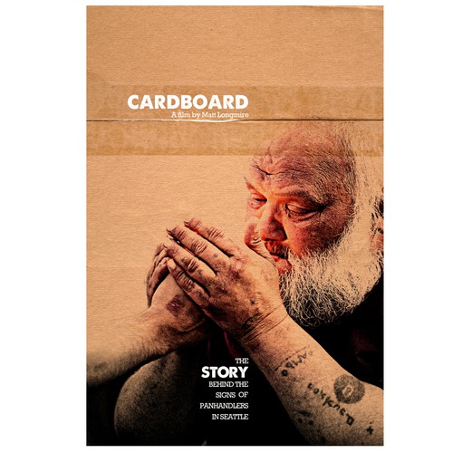 Design the Poster for "Cardboard" a Documentary about Panhandlers in Seattle