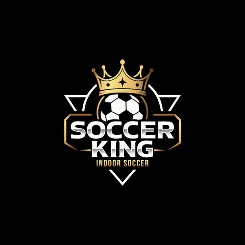soccer king emblem logo design