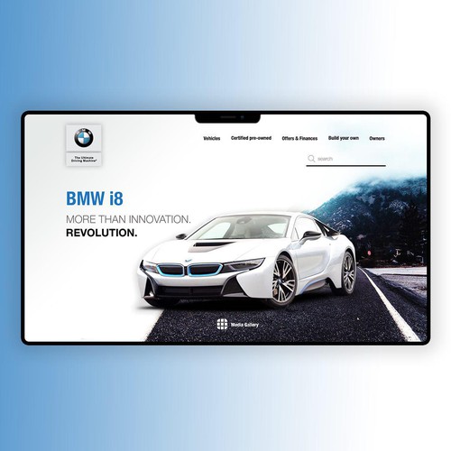 BMW i8 Home Page Design