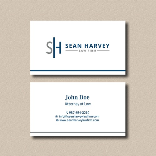 Simple & elegant business card for Sean Harvey