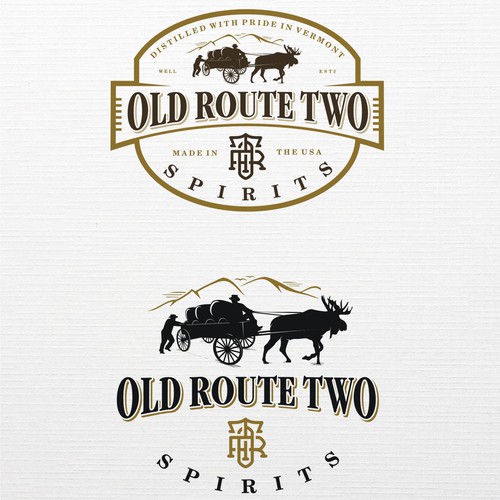 Classic & vintage, yet modern logo for Old Route Two Spirits