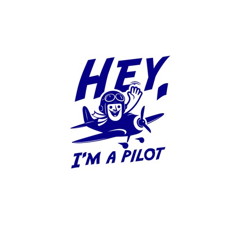 hey i am a pilot logo