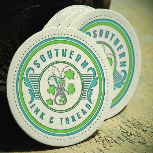 Create a capturing "southern" image for a printing (clothing and papers) and embroidery business