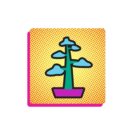 POP Bonsai Vector Illustration