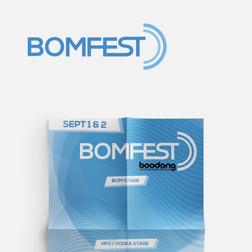 Logo for "BOMFEST" which stands for Boodang Outdoor Music Festiva.