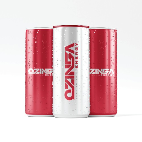 Wordmark logo concept for an energy drink