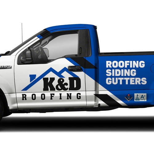 Attractive Truck Wrap for Roofing Company