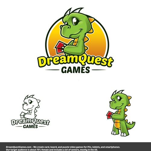 DreamQuest Games needs to update our cute and playful DRAGON logo $$ GUARANTEED!