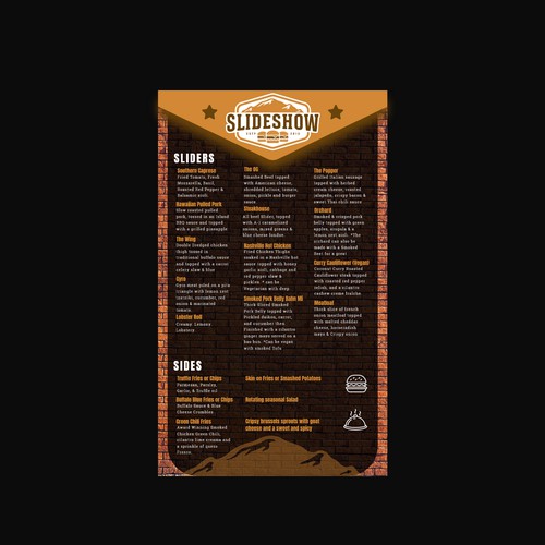 Burger Restaurant Menu