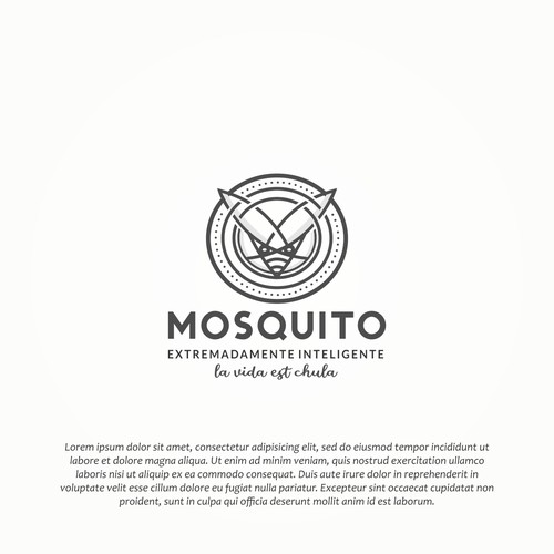 Design character mosquito minimalist