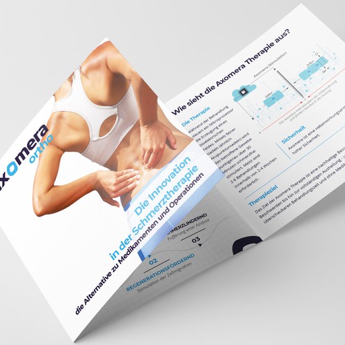 Tri-fold brochure for Axomera