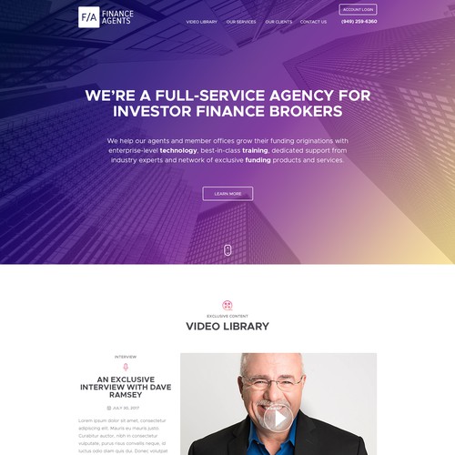 Website for Finance Agents & Commercial Funding Brokers 