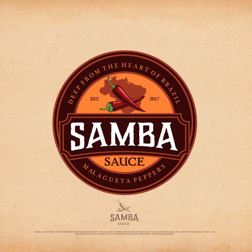 Logo design concept for "Samba Sauce"