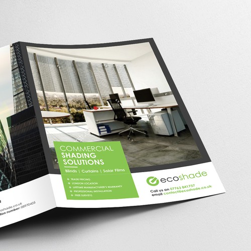 Ecoshade bi-fold brochure design