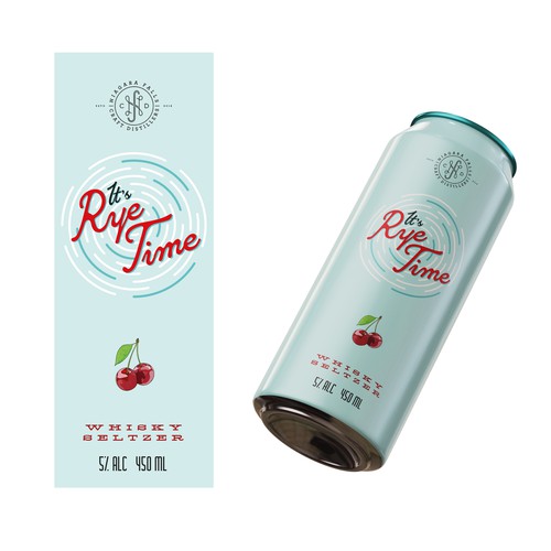 Whisky seltzer label design