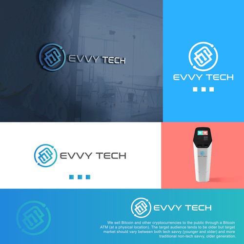 logo concept for EVVY TECH cryptocurrency company
