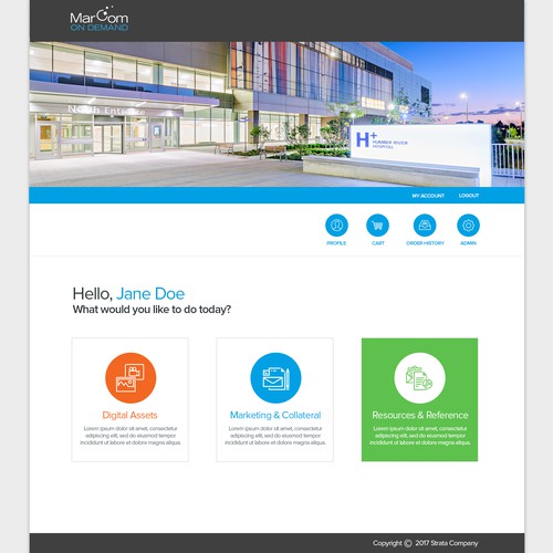 Updated design of MarCom landing page.