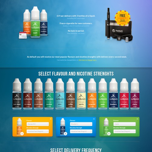 New website for e-cigarette online shop