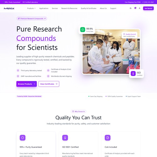 The SARMs UK landing page