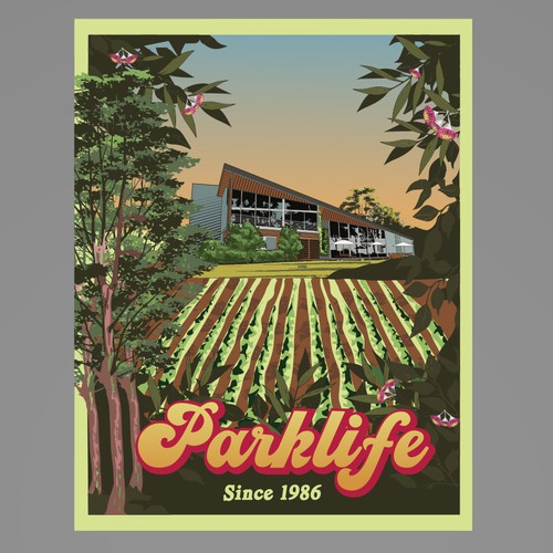 70s Retro Poster on T-shirt