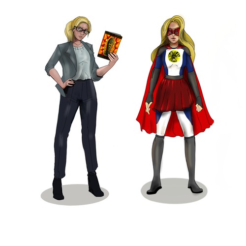 Character design about a super girl 
