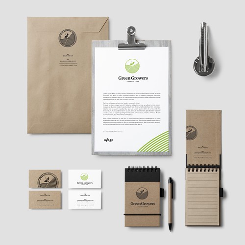 Green Growers stationery design