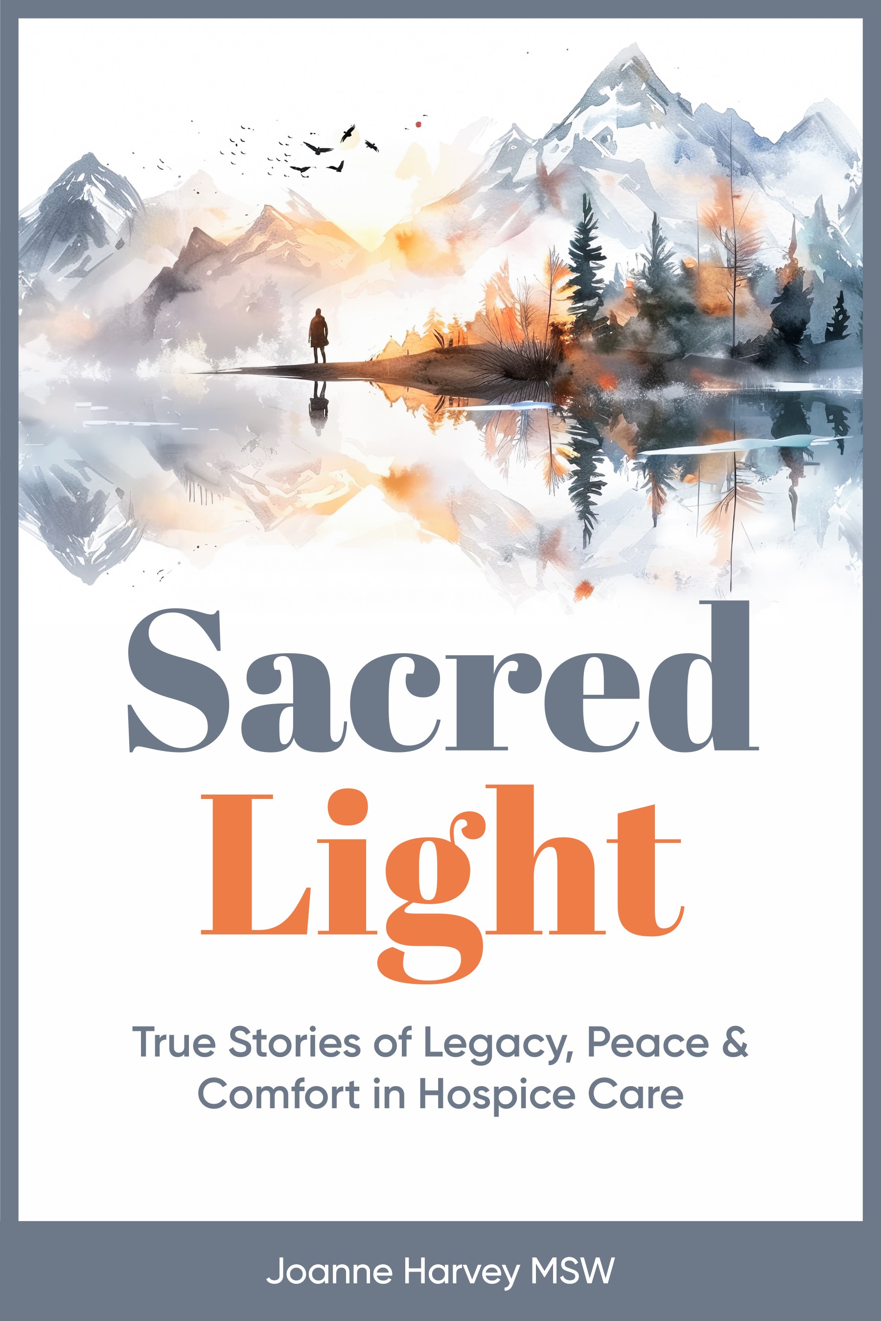Design an ebook cover that conveys warmth, serenity, and a spiritual journey
