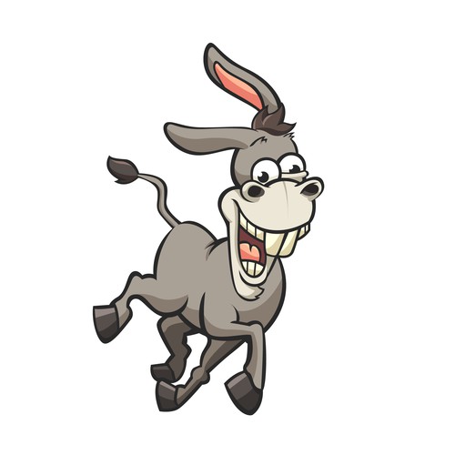 Donkey Character Cartoon Mascot