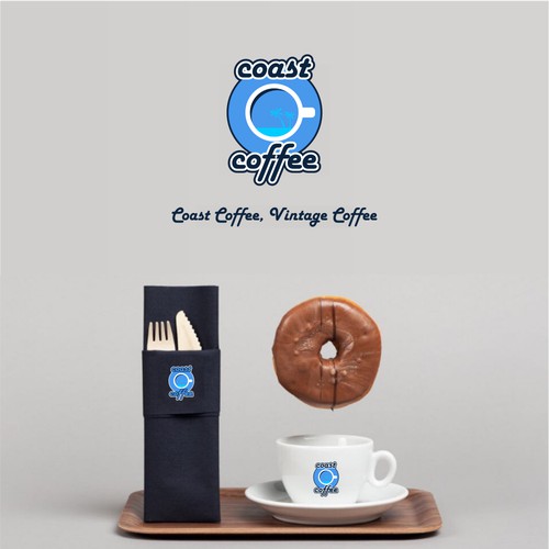 Coast Coffee, Vintage Coffee Truck Logo