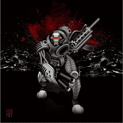 Futuristic Evil Robot Concept Design