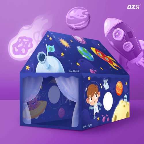 Space-themed tent for kids