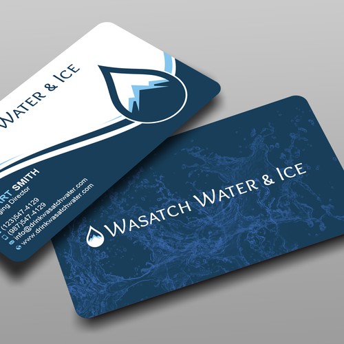 Professional Business Card Design for a New Water Company