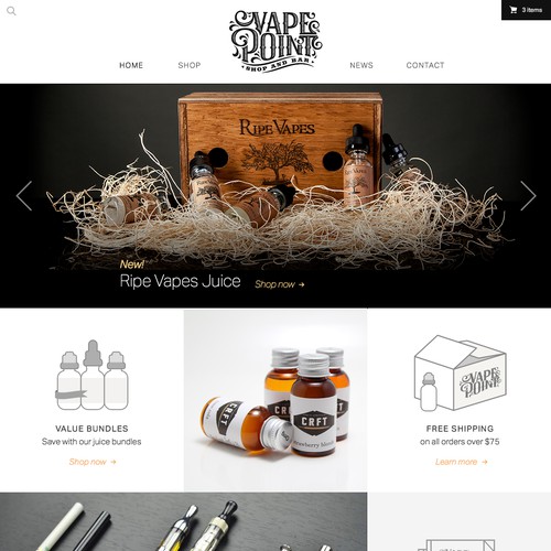 Redesign for E-Cigarette Online Store
