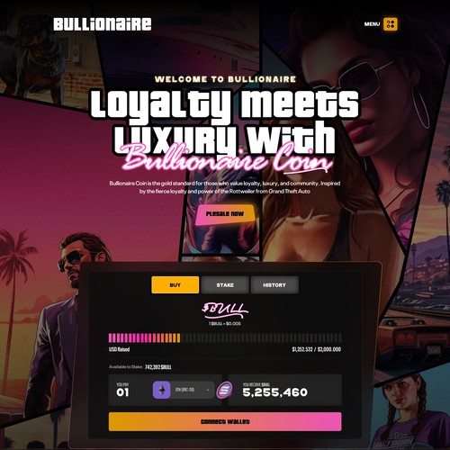GTA inspired Crypto website